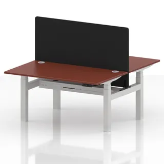 Air Back-to-Back Height Adjustable Bench Desk - 2 Person