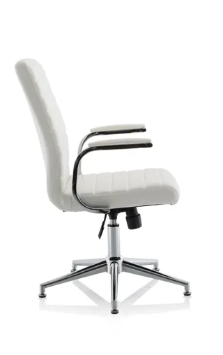 Ezra Medium Back Leather Executive Office Chair with Arms