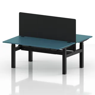 Air Back-to-Back Height Adjustable Bench Desk - 2 Person