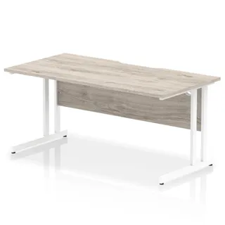 Impulse Scalloped Edge Straight Desk Cantilever Leg