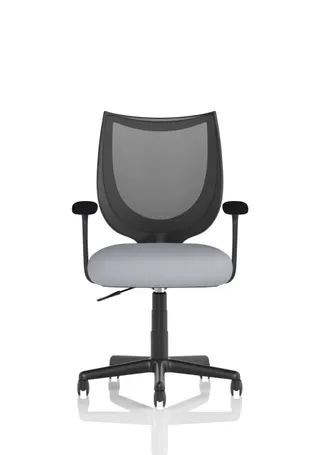 Camden Medium Back Black Mesh Task Operator Office Chair With Arms