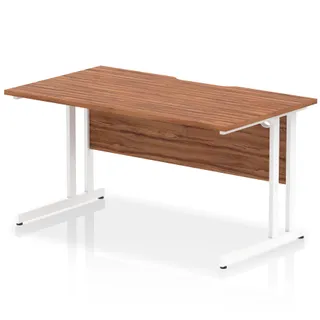 Impulse Scalloped Edge Straight Desk Cantilever Leg