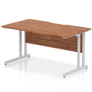Impulse Scalloped Edge Straight Desk Cantilever Leg