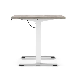 Air Lite Height Adjustable Desk With Scalloped Edge