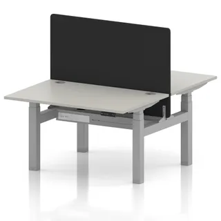 Air Back-to-Back Height Adjustable Bench Desk - 2 Person