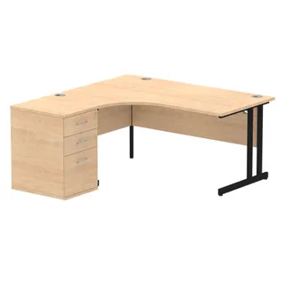 Impulse Cantilever Crescent Desk Workstation
