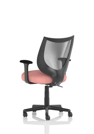 Camden Medium Back Black Mesh Task Operator Office Chair With Arms