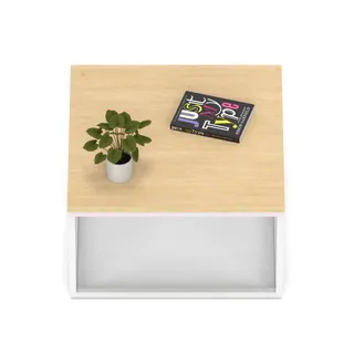 Impulse Square Coffee Table With Metal Frame