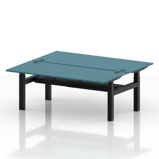 Air Back-to-Back Height Adjustable Bench Desk - 2 Person