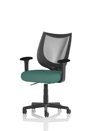 Camden Medium Back Black Mesh Task Operator Office Chair With Arms
