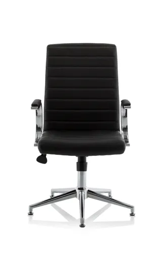 Ezra Medium Back Leather Executive Office Chair with Arms