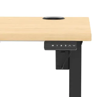 Air Lite Height Adjustable Slimline Desk With Cable Ports