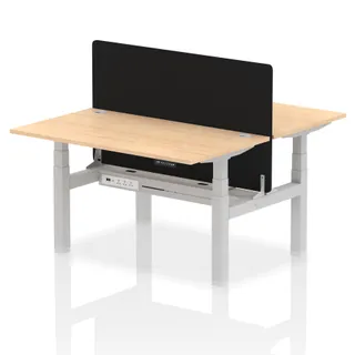 Air Back-to-Back Height Adjustable Bench Desk - 2 Person