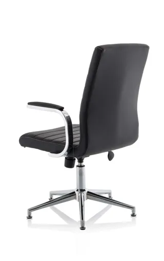 Ezra Medium Back Leather Executive Office Chair with Arms