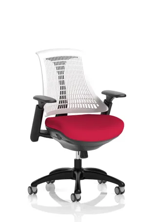 Flex Medium Back Black Frame Task Operator Office Chair with Arms