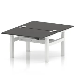 Air Back-to-Back Height Adjustable Bench Desk - 2 Person
