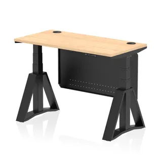 Air Height Adjustable Slimline Desk With Cable Ports