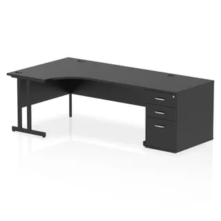 Impulse Cantilever Crescent Desk Workstation