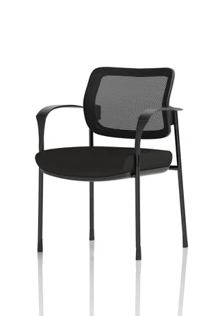 Brunswick Deluxe Medium Back Stacking Visitor Office Chair with Arms