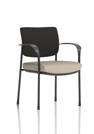 Brunswick Deluxe Medium Back Stacking Visitor Office Chair with Arms