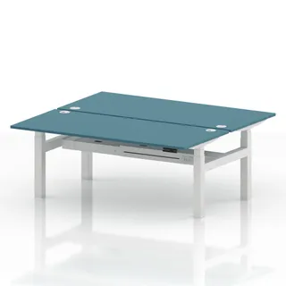 Air Back-to-Back Height Adjustable Bench Desk - 2 Person