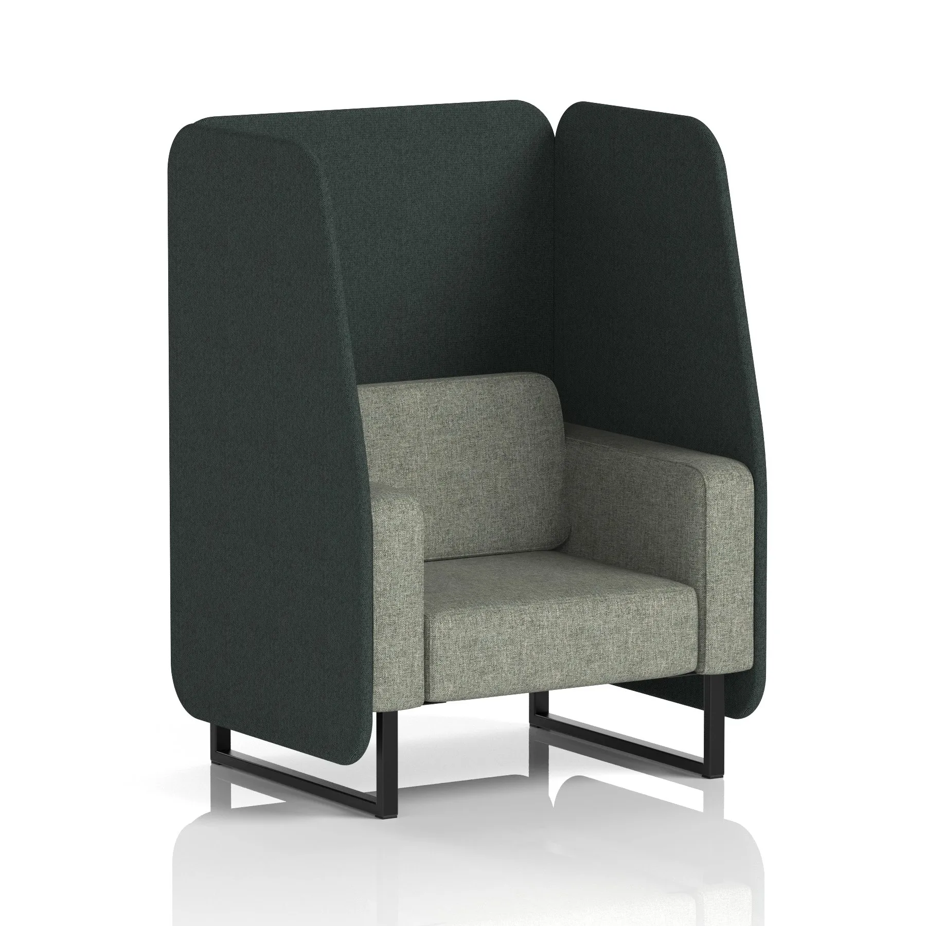 Rivet - Charcoal Panels And Vitreous Sofa