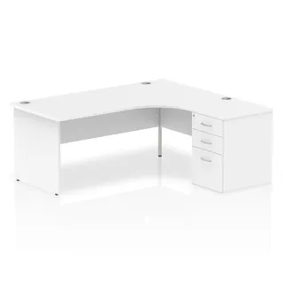Impulse Panel End Crescent Desk Workstation