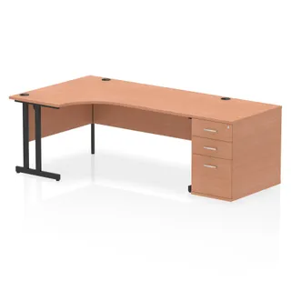 Impulse Cantilever Crescent Desk Workstation