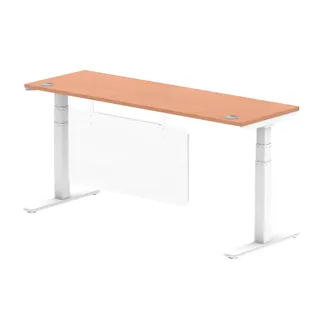 Air Height Adjustable Slimline Desk With Cable Ports