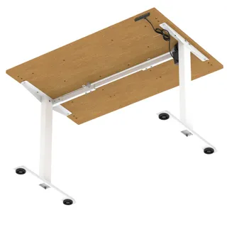 Air Lite Height Adjustable Desk With Scalloped Edge