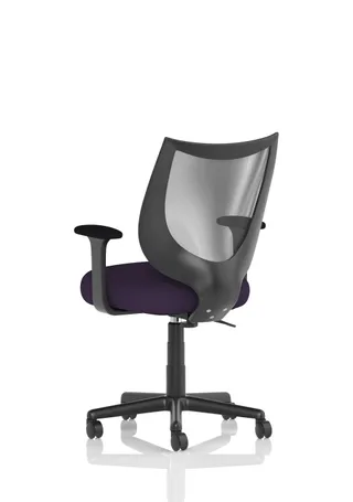 Camden Medium Back Black Mesh Task Operator Office Chair With Arms
