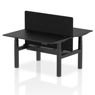 Air Back-to-Back Height Adjustable Bench Desk - 2 Person
