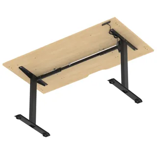Air Lite Height Adjustable Desk With Scalloped Edge
