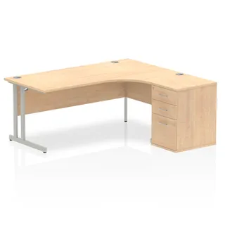 Impulse Cantilever Crescent Desk Workstation