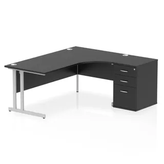 Impulse Cantilever Crescent Desk Workstation