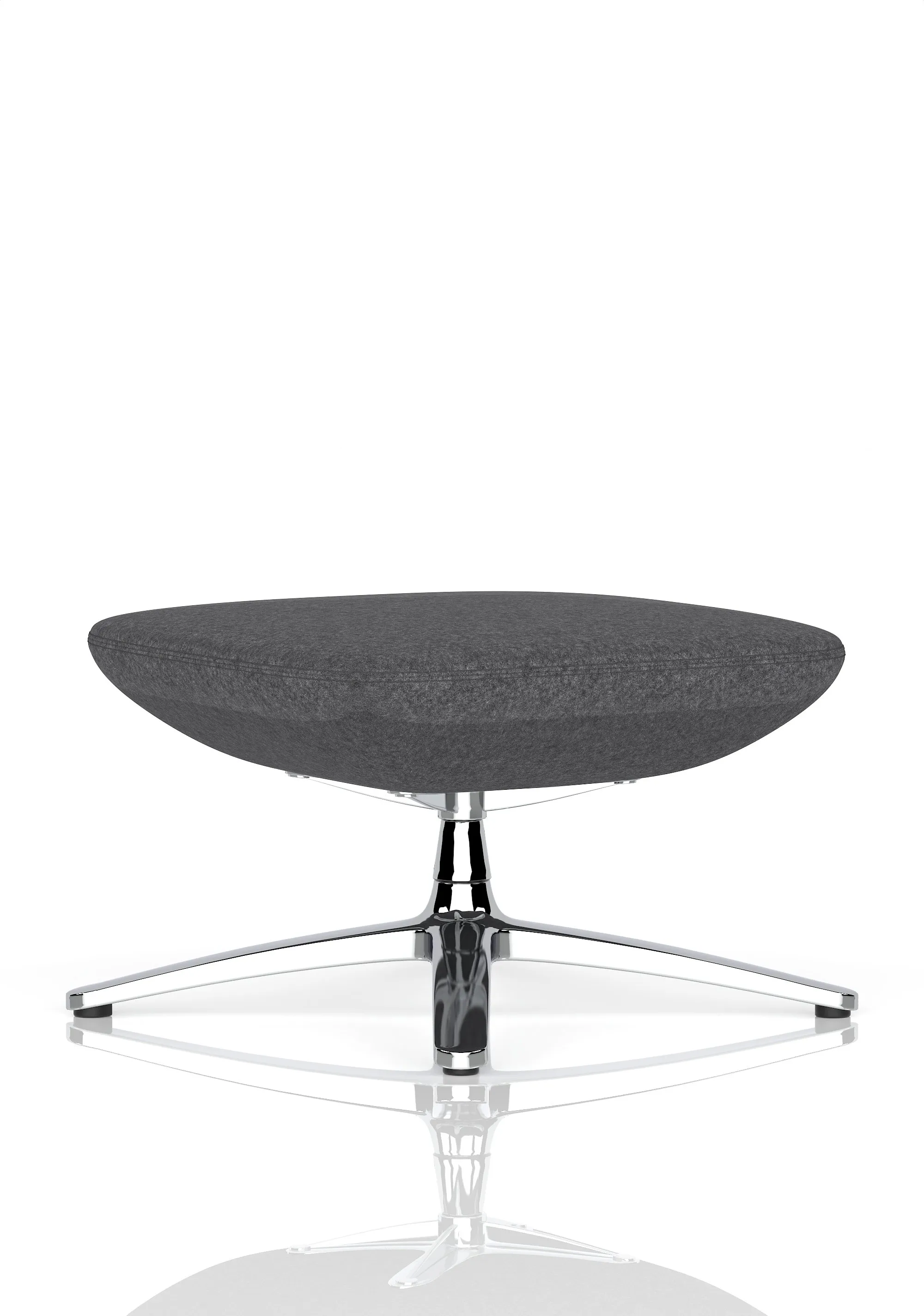 Etta Dark Grey Cashmere Footstool