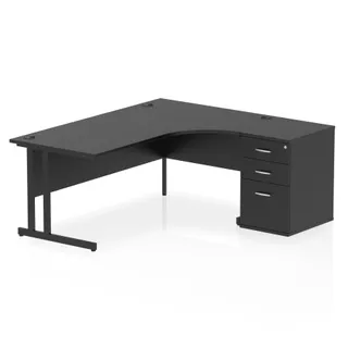 Impulse Cantilever Crescent Desk Workstation