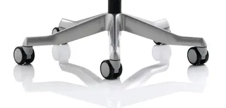 Zure High Back White Shell Elastomer Executive Office Chair with Arms