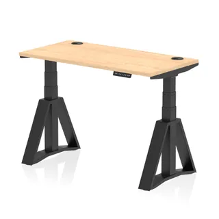 Air Height Adjustable Slimline Desk With Cable Ports