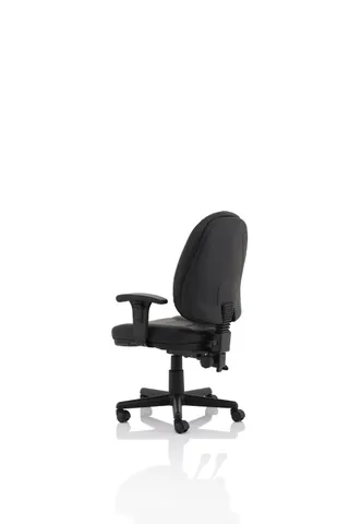 Jackson Medium Back Black Leather Task Operator Office Chair