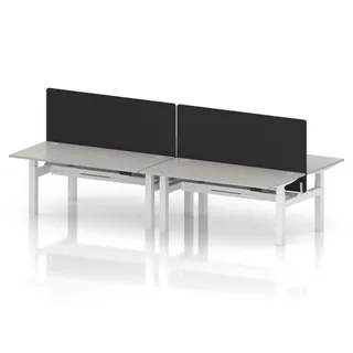 Air Back-to-Back Height Adjustable Bench Desk - 4 Person