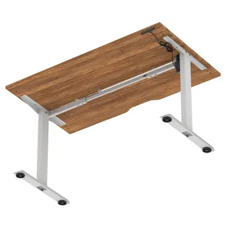 Air Lite Height Adjustable Desk With Scalloped Edge