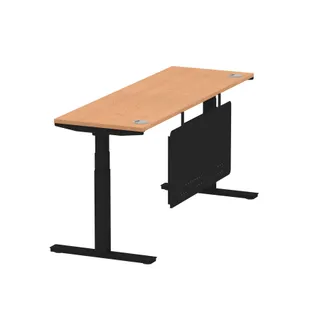 Air Height Adjustable Slimline Desk With Cable Ports
