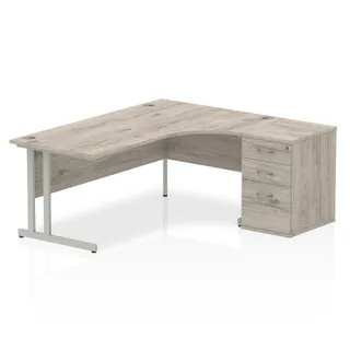 Impulse Cantilever Crescent Desk Workstation