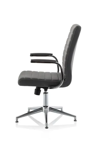 Ezra Medium Back Leather Executive Office Chair with Arms