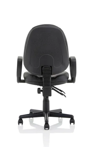 Jackson Medium Back Black Leather Task Operator Office Chair