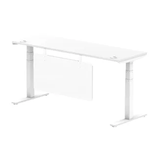 Air Height Adjustable Slimline Desk With Cable Ports