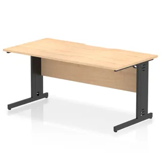 Impulse Scalloped Edge Straight Desk Cable Managed Leg