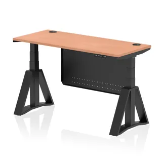 Air Height Adjustable Slimline Desk With Cable Ports