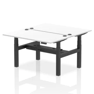 Air Back-to-Back Height Adjustable Bench Desk - 2 Person